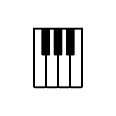 Piano keys vector icon