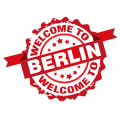 Berlin.Welcome to stamp.Sign.Seal.Logo