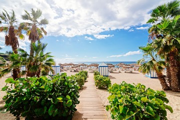 View on beach and ocean, tropical resort © Daniel Jędzura