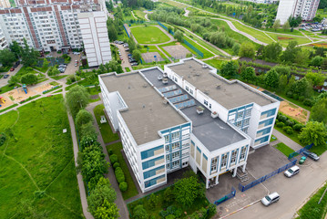top view of school in Zelenograd, Russia