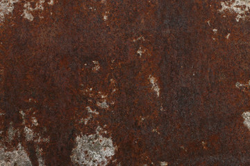 Rusty iron, sheet metal fence texture