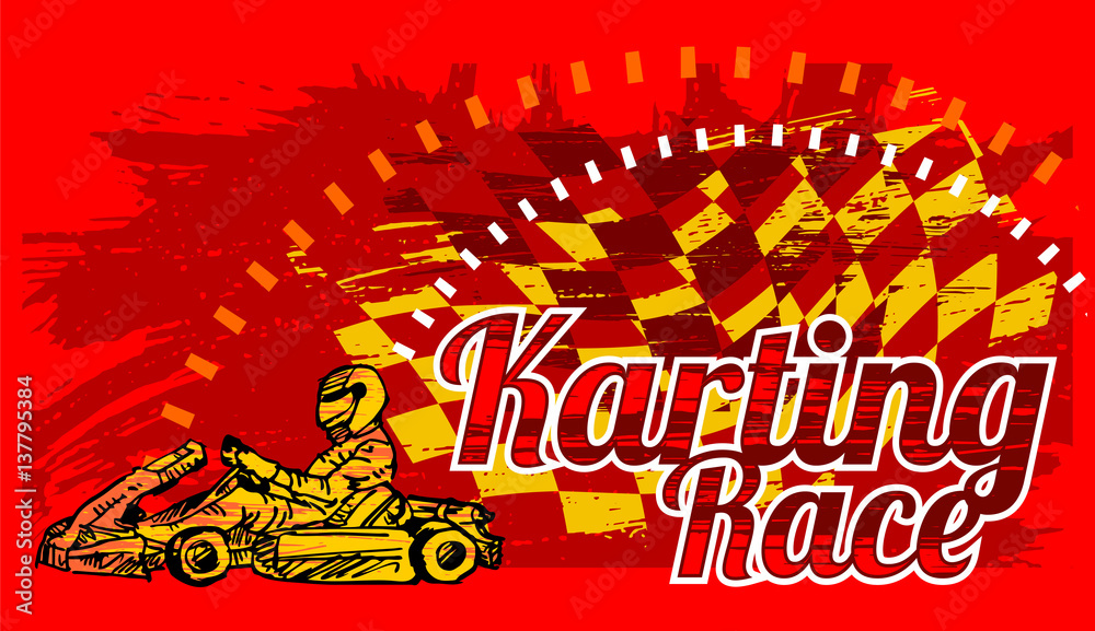 Wall mural karting