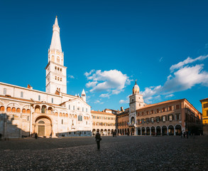 Modena, Piazza Grande and Ghirlandina Tower, Emilia Romagna, Italy