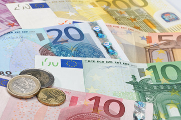 Euro, closeup