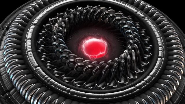Abstract close-up mechanism of the robot