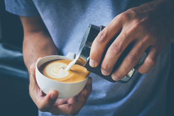 coffee cup latte art