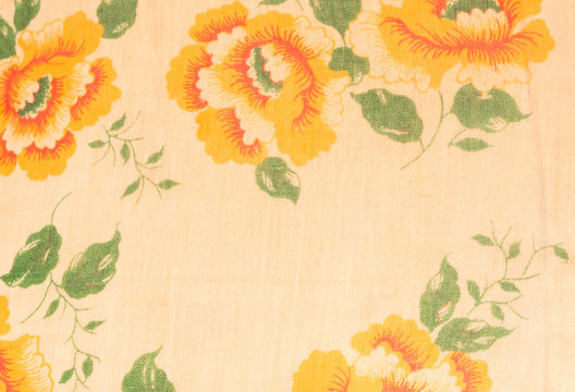 floral fabric seamless pattern background,vintage tone