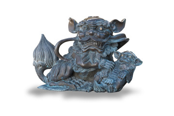 Dragon-headed unicorn called qilin or kylin is a mythical hooved chimerical creature known in...