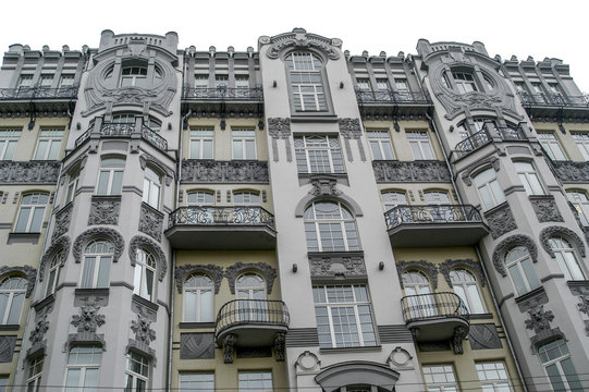 Kiev, art deco building, HVB bank, Ukraine, art nouveau