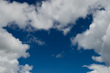 blue sky with cloud closeup