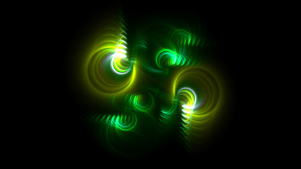 3D rendering abstract fractal light background