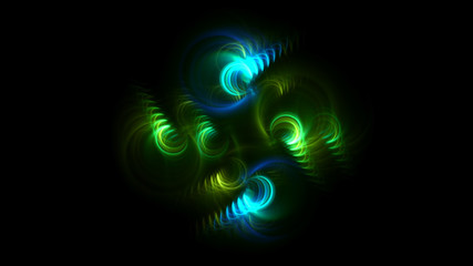 3D rendering abstract fractal light background