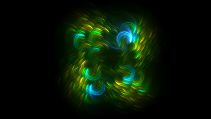 3D rendering abstract fractal light background