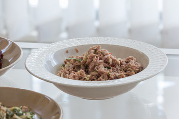 delicious fresh tuna mixed