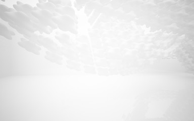 Fototapeta premium An array of glowing smooth objects. 3D illustration. 3D rendering 