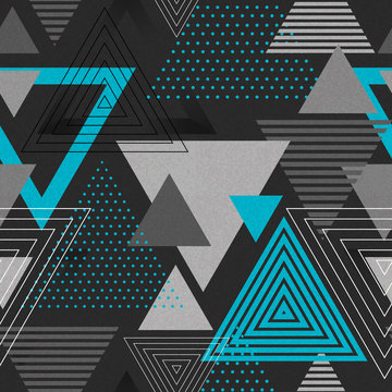 Abstract hipster poligon triangle background. Seamless Triangle pattern background.