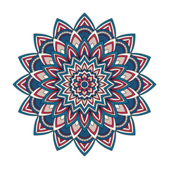 Color floral mandala, vector illustration