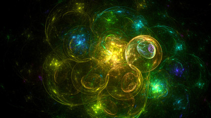 3D rendering abstract fractal light background