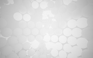 The structure of the white spheres. DNA. 3D illustration. 3D rendering 