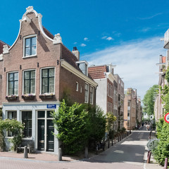 Fototapeta na wymiar Beautiful street in Amsterdam, Holland (Netherlands)