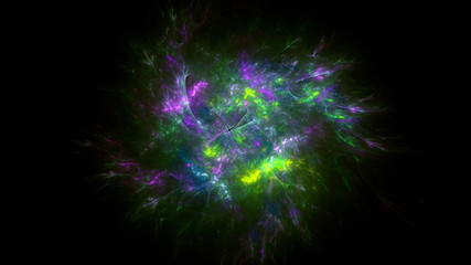 3D rendering abstract fractal light background