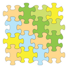 color puzzles - vector set of elements