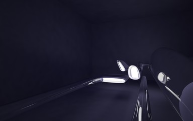 smooth purple interior. 3D illustration. 3D rendering