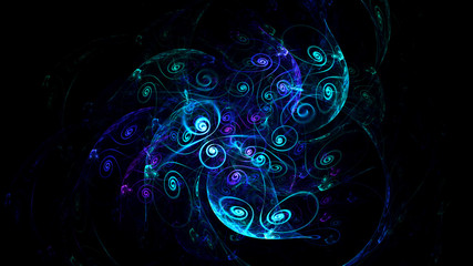 3D rendering abstract fractal light background