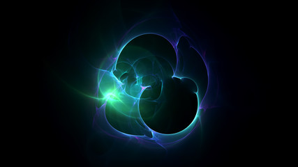 3D rendering abstract fractal light background