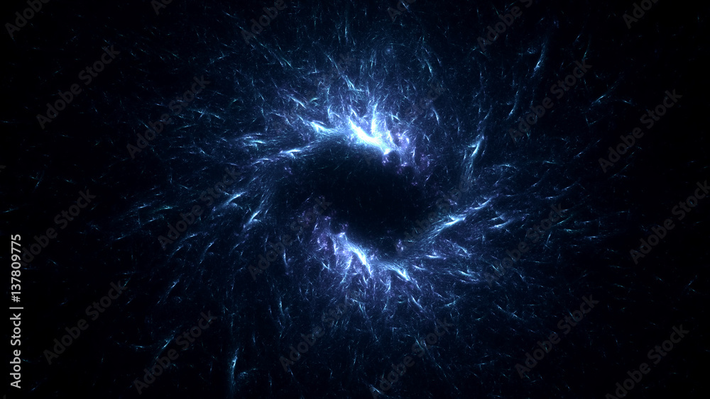 Wall mural 3d rendering abstract fractal light background
