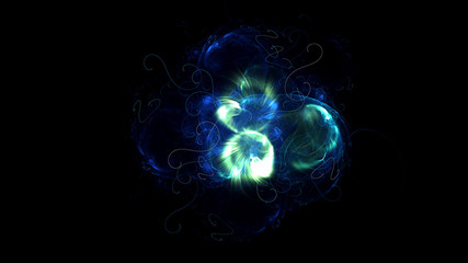 3D rendering abstract fractal light background