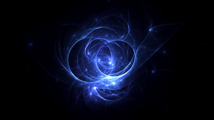 3D rendering abstract fractal light background