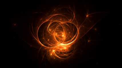 3D rendering abstract fractal light background