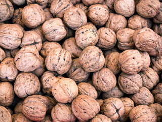 Walnuts in a big bunch