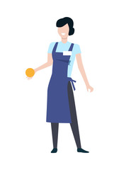 Shop Assistant Woman Character Vector Illustration