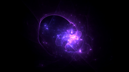 3D rendering abstract fractal light background