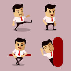 Vector set of manager or business man character.