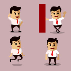 Vector set of manager or business man character.