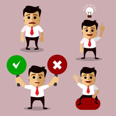 Vector set of manager or business man character.
