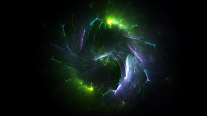 3D rendering abstract fractal light background