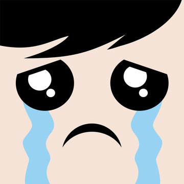 cry face draw