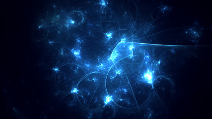 3D rendering abstract fractal light background