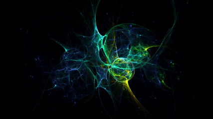 3D rendering abstract fractal light background