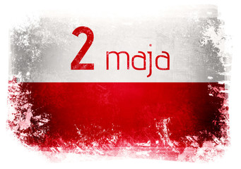 2 maja / Polska / flaga - obrazy, fototapety, plakaty