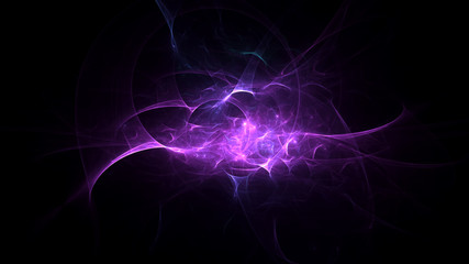 3D rendering abstract fractal light background