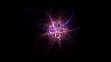 3D rendering abstract fractal light background