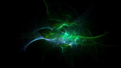 3D rendering abstract fractal light background