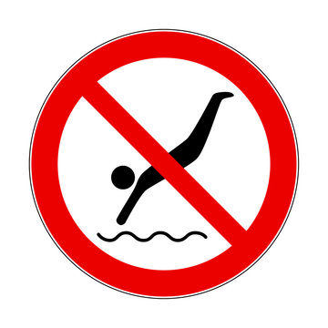 Ins Wasser Springen verboten, Baden verboten