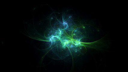 3D rendering abstract fractal light background