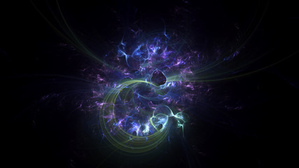 3D rendering abstract fractal light background